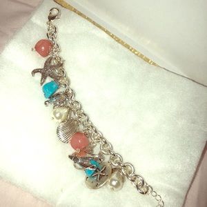 Beach charm bracelet